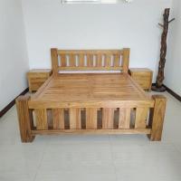 老榆木床全实木床大料单人双人床榫卯结构家用卧室家具简约中式