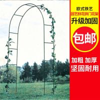 简易户外铁艺拱门花架爬藤架路引架子藤月葡萄丝瓜攀爬加固花支架