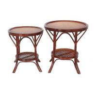 圆形小茶几桌子组合藤编手工藤制品家用阳台直径50cm60cm