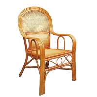 藤椅藤办公编椅子休闲家用中老年人靠背椅简约护腰扶手单人腾椅