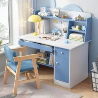儿童书桌书架一体学习桌椅套装家用小学生男孩写字桌卧室电脑桌子