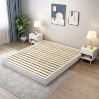 日式榻榻米地台床现代简约双人1.5m落地矮床无床头实木床架子订制