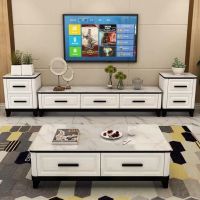锦林2大理石电视柜茶几组合北欧家具客厅大小户型家具现代简约