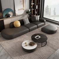 现代简约科技布沙发直排沙发公寓客厅创意弧形沙发三人位布艺脚踏