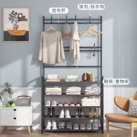 简易落地衣帽架鞋架一体组合多功能家用鞋帽架卧室客厅挂衣架门厅