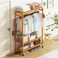 实木衣帽架落地客厅卧室挂衣架柜子简约现代多功能简易衣服收纳架