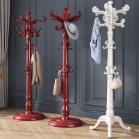 实木衣帽架落地卧室内置物客厅挂衣服架子家用单杆立式简易挂包架