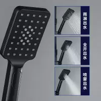 黑色浴室黑色淋浴花洒套装恒温家用全铜增压淋雨挂墙式淋浴