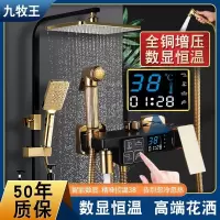 全铜加厚数显恒温花洒套装全铜开关家用淋浴器浴室卫生间喷头