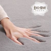 仿兔绒柔色地毯加厚加密不掉毛客厅房间床边毯飘窗垫毛毯地垫