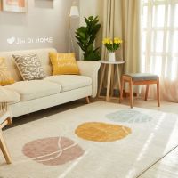 客厅ins地毯卧室少女北欧短毛小床边毯衣帽间茶几毯家用沙发地垫