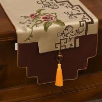 新中式桌旗禅意玄关茶席茶台茶几餐桌布艺旗电视柜盖布床尾巾