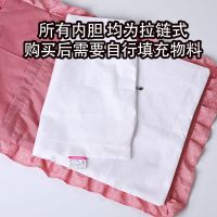 花边枕头套40x60一对装成人学生拉链式桁绣加厚夹棉枕套