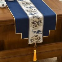 防水桌旗中式中国风现代简约禅意玄关客厅电视柜盖布餐桌茶几旗布
