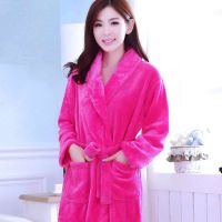 睡袍情侣睡衣女秋冬季加厚法兰绒长款晨袍浴袍男珊瑚绒春秋家居服
