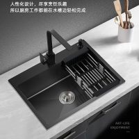 厨房加厚304不锈钢黑色纳米手工单槽水槽双槽 洗菜盆洗碗池洗碗槽