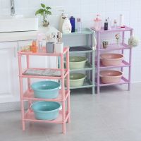 浴室置物架卫生间脸盆架厕所洗手间塑料收纳架子多层三角架落地式