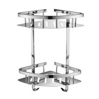 304不锈钢卫生间置物架壁挂免打孔浴室转角架加厚三角架