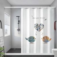 磁性浴帘套装免打孔卫生间干湿分离洗澡隔断挡水条浴室防水布直杆