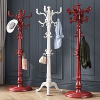 实木衣帽架落地卧室内置物客厅挂衣服架子家用单杆立式简易挂包架