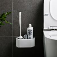 马桶刷无死角多功能免打孔挂墙式长柄硅胶马桶刷洗马桶刷清洁套装