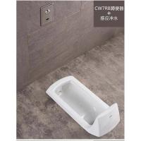 蹲便器cw8rb蹲坑cw7rb带前挡板蹲厕脚踏冲洗阀水箱工程大便器