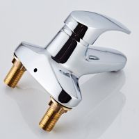 全铜双孔面盆冷热水龙头卫生间家用老式洗手池台盆洗脸盆