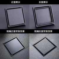 全铜地漏防臭广州加厚黑色磨砂浴室厨房下水道隐形地漏