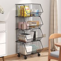 多功能置物架落地多层免打孔蔬菜水果篮卧室客厅多用储物架收纳架