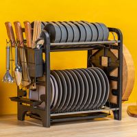 碗碟收纳架不锈钢碗架沥水架多功能厨房置物架碗筷收纳盒碗盘碗柜