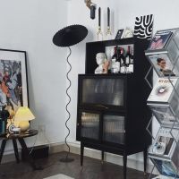 网红复古雨伞百褶落地灯日式简约客厅卧室灯床头氛围台灯