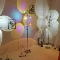 创意led光影落地灯客厅装饰沙发卧室投影网红拍照氛围落地灯