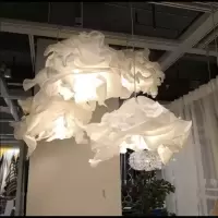 北鲁宁民宿吊灯罩创意卧室餐厅纸灯简约装饰云朵纸吊灯