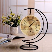 欧式复古室内温度计家用创意客厅可爱摆件婴儿房挂式温湿度计