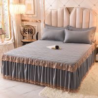 夹棉床罩保护套床裙公主风防尘罩单双人床套简约风床垫保护罩加厚