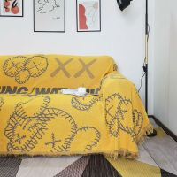 北欧四季沙发巾ins沙发布垫全盖沙发毯子芝麻街盖布沙发套罩