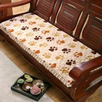 冬季加厚防滑沙发毛绒沙发垫子春秋椅垫实木沙发垫红木沙发座椅垫