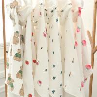 儿童棉四层纱布柔吸水不掉毛带帽浴裙浴袍洗澡斗篷婴儿浴巾