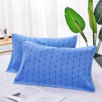 棉枕巾开学季学生宿舍蓝色枕巾旅馆宾馆劳保用品单人枕用枕头