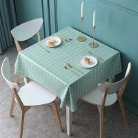 北欧桌布布艺防水防烫防油免洗餐桌布正方形家用pvc小方桌台布
