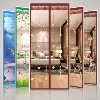 魔术贴防蚊门帘加密免打孔纱门帘子磁性家用隔断帘夏季卧室