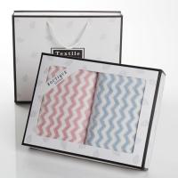 阳离子毛巾礼盒 2条装套装礼品洗脸吸水纤维珊瑚绒擦手巾挂式