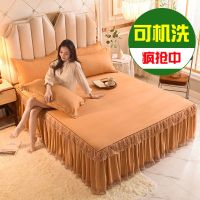 防滑床裙三件套韩版床罩不褪色床笠床单席梦思保护套