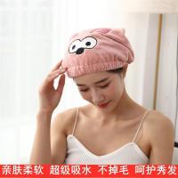 干发帽吸水男女通用卡通图案加厚网红浴帽珊瑚绒冬季保暖帽子