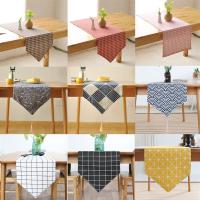 日式复古典仿棉麻布艺桌旗田园中式禅意客厅茶餐厅电视柜盖巾床旗