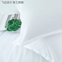 白枕套一对色酒店用四件套百搭整套枕头套