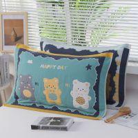 枕巾六层棉纱布加厚加大成人情侣一对装柔软亲肤抗螨不起球