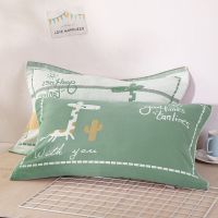 枕巾棉一对装单人学生卡通蓝色大人成人全棉毛巾枕头巾