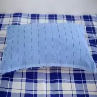 棉蓝色学生开学宿舍枕巾工人劳保用品宾馆全棉枕巾一对单人