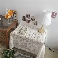 蕾丝桌布ins风白色床头排骨架茶几搭配盖布小清新正方形桌布